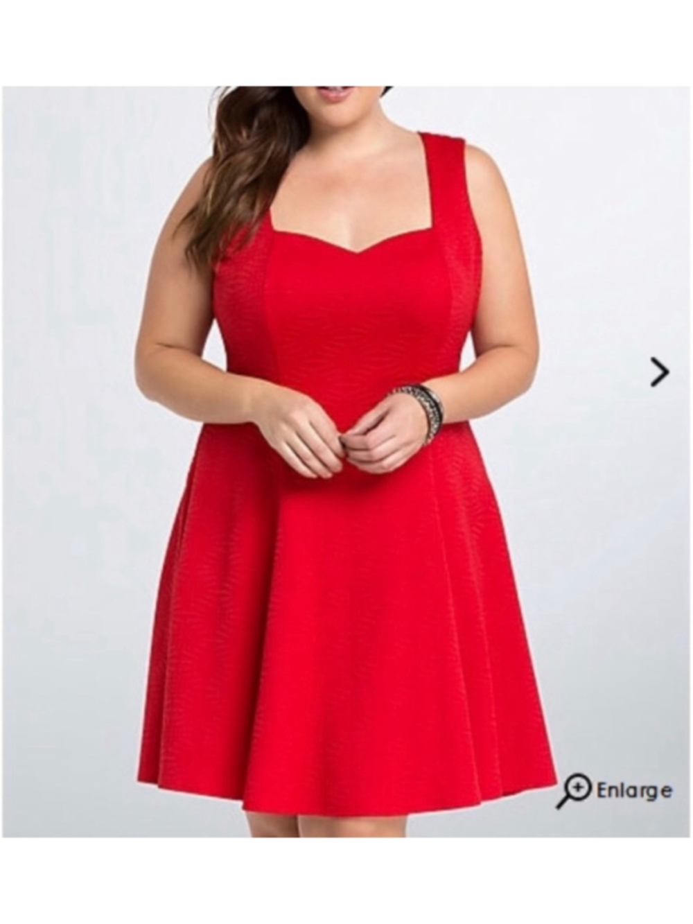 Torrid Skater Dress Plus Size 2X Pink Textured Fit & Flare Sweetheart Neckline